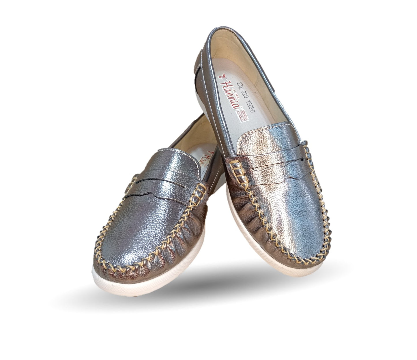 Zapato de Confort y Casual de piel Hannia 220 Inox para mujer