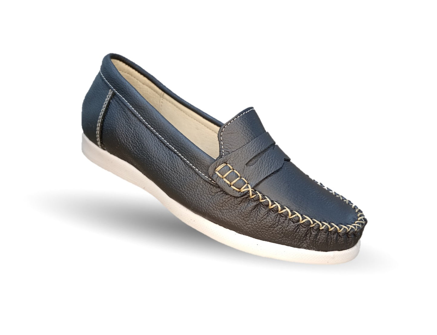Zapato de Confort y Casual de piel Hannia 220 Negro para mujer