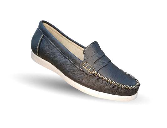 Zapato de Confort y Casual de piel Hannia 220 Negro para mujer