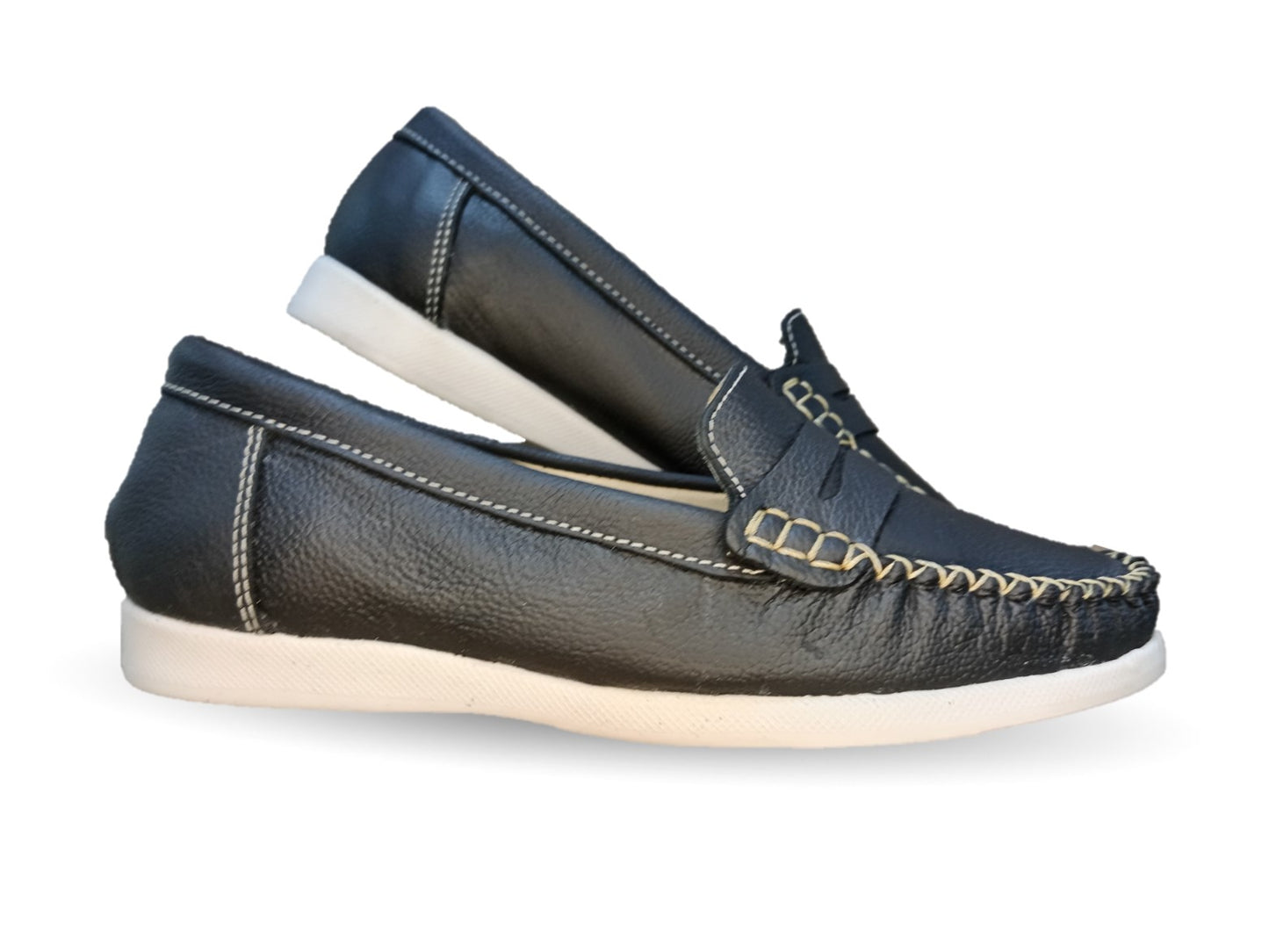 Zapato de Confort y Casual de piel Hannia 220 Negro para mujer