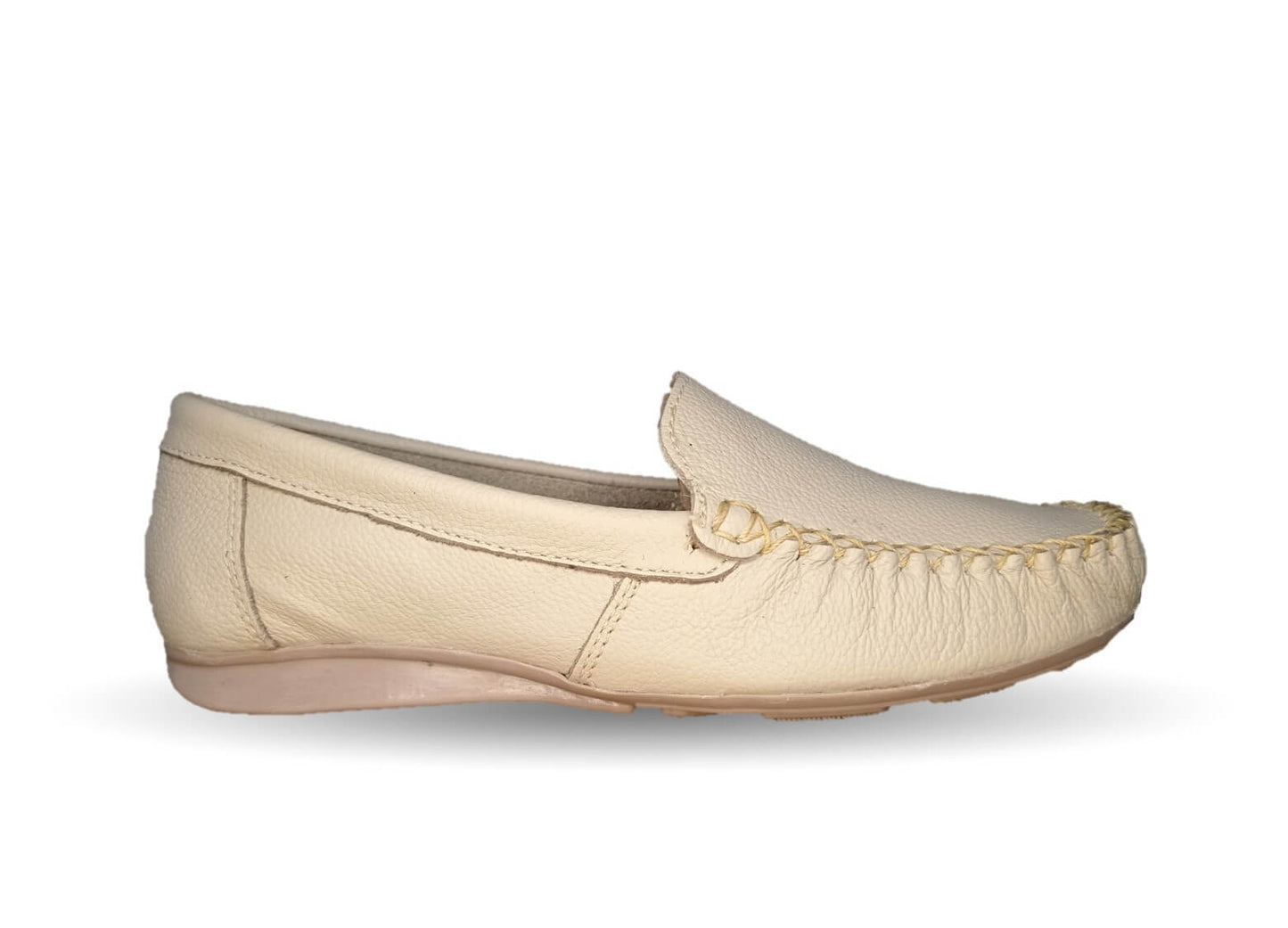 Zapato de Confort y Casual de piel Hannia 350 Beige para mujer