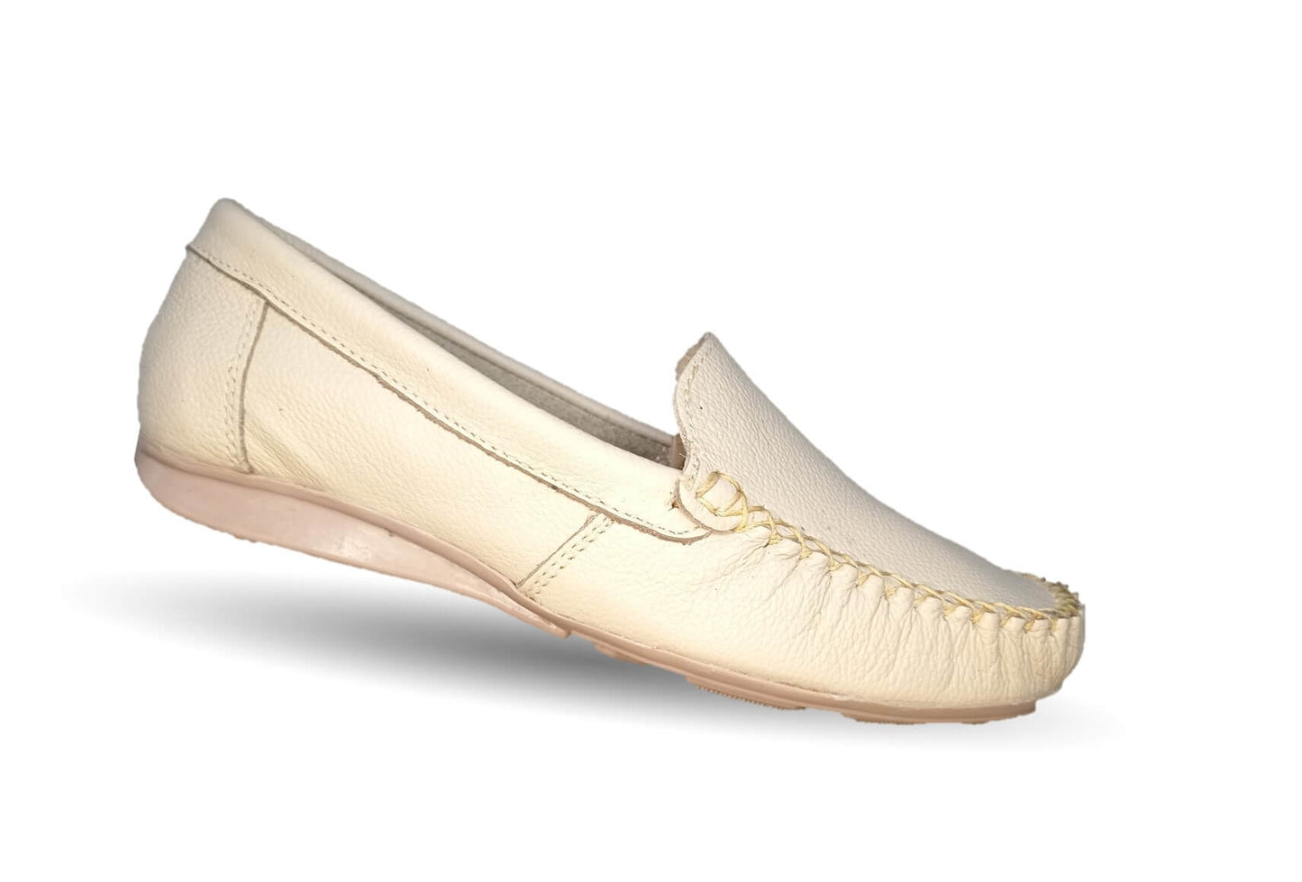 Zapato de Confort y Casual de piel Hannia 350 Beige para mujer