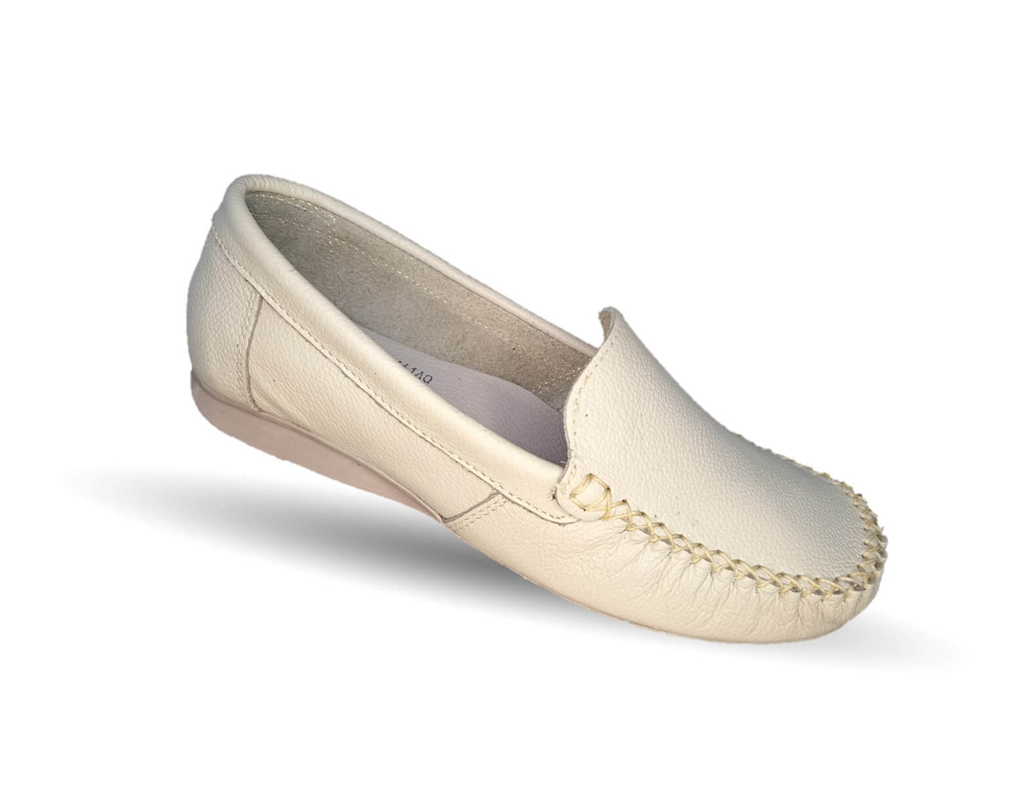 Zapato de Confort y Casual de piel Hannia 350 Beige para mujer