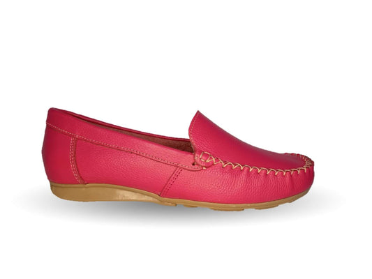 Zapato de Confort y Casual de piel Hannia 350 Fiusha para mujer