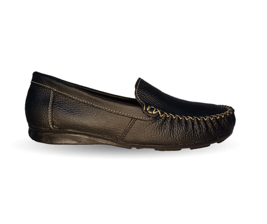 Zapato de Confort y Casual de piel Hannia 350 Negro para mujer