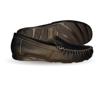 Zapato de Confort y Casual de piel Hannia 350 Negro para mujer