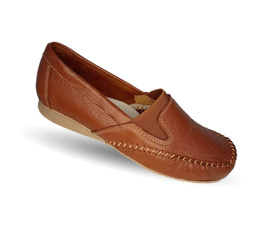 Zapato de Confort y Casual de piel Hannia 351 Café para mujer