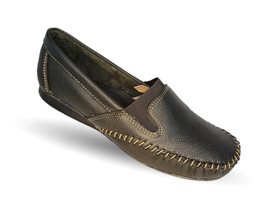 Zapato de Confort y Casual de piel Hannia 351 Negro para mujer