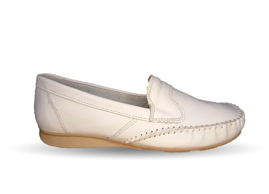 Zapato de Confort y Casual de piel Hannia 352 Blanco para mujer