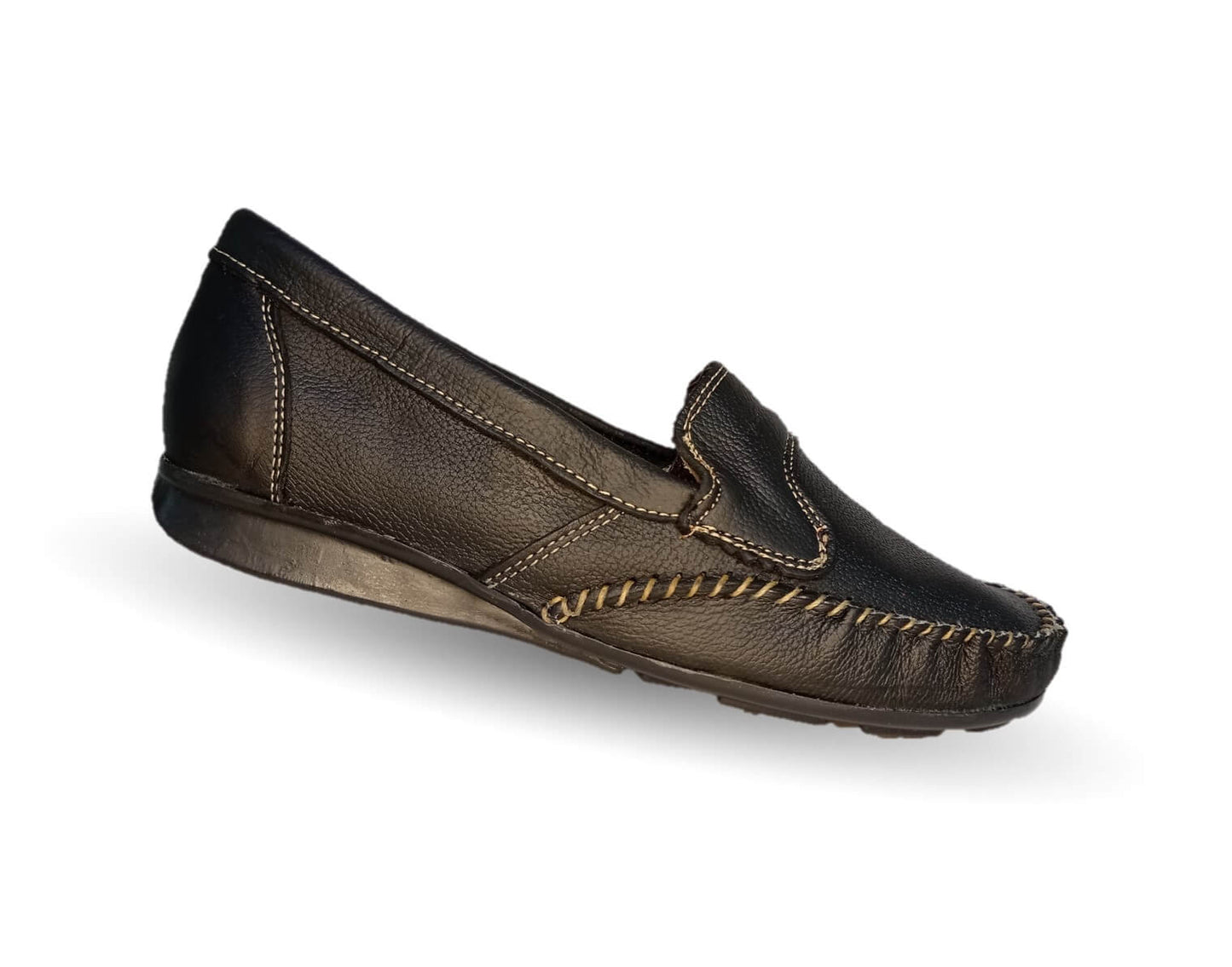 Zapato de Confort y Casual de piel Hannia 352 Negro para mujer
