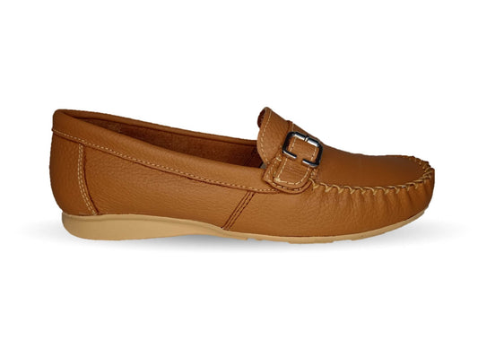 Zapato de Confort y Casual de piel Hannia 358 Miel para mujer