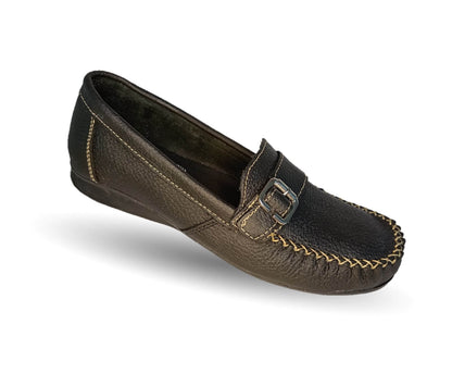 Zapato de Confort y Casual de piel Hannia 358 Negro para mujer