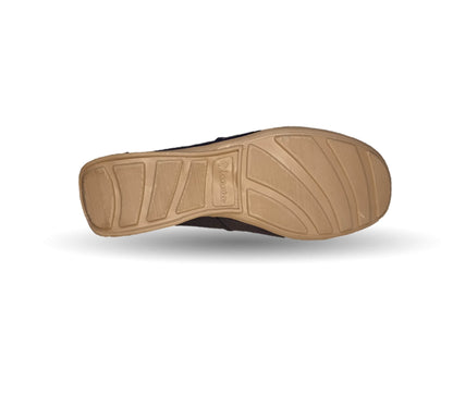 Zapato de Confort y Casual de piel Hannia 370 Marino/Miel para mujer