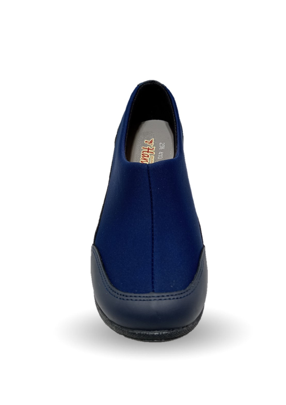 Zapato de Confort y Casual de piel con licra Hannia 410 Azul Marino para mujer