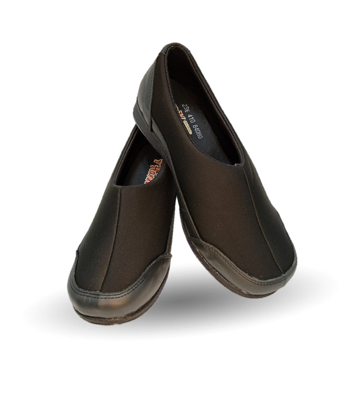 Zapato de Confort y Casual de piel con licra Hannia 410 Negro para mujer