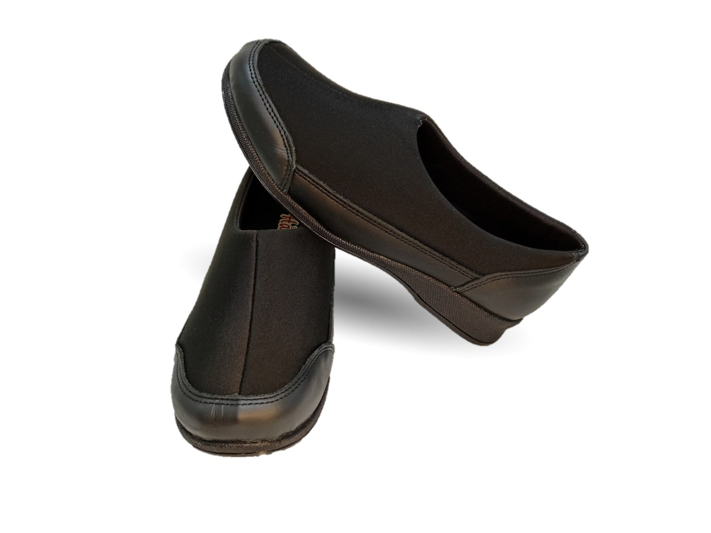 Zapato de Confort y Casual de piel con licra Hannia 410 Negro para mujer