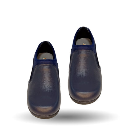 Zapato de Confort y Casual de piel Hannia 424 Azul Marino para mujer