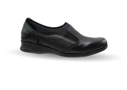 Zapato de Confort y Casual de piel Hannia 424 Negro para mujer
