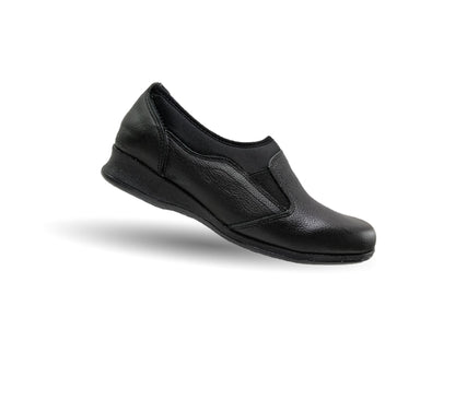 Zapato de Confort y Casual de piel Hannia 424 Negro para mujer