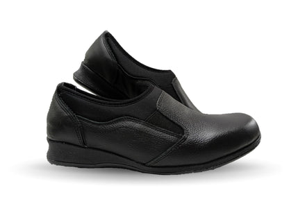 Zapato de Confort y Casual de piel Hannia 424 Negro para mujer