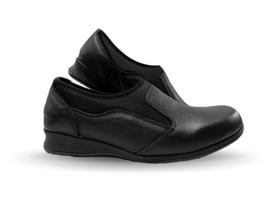 Zapato de Confort y Casual de piel Hannia 424 Negro para mujer