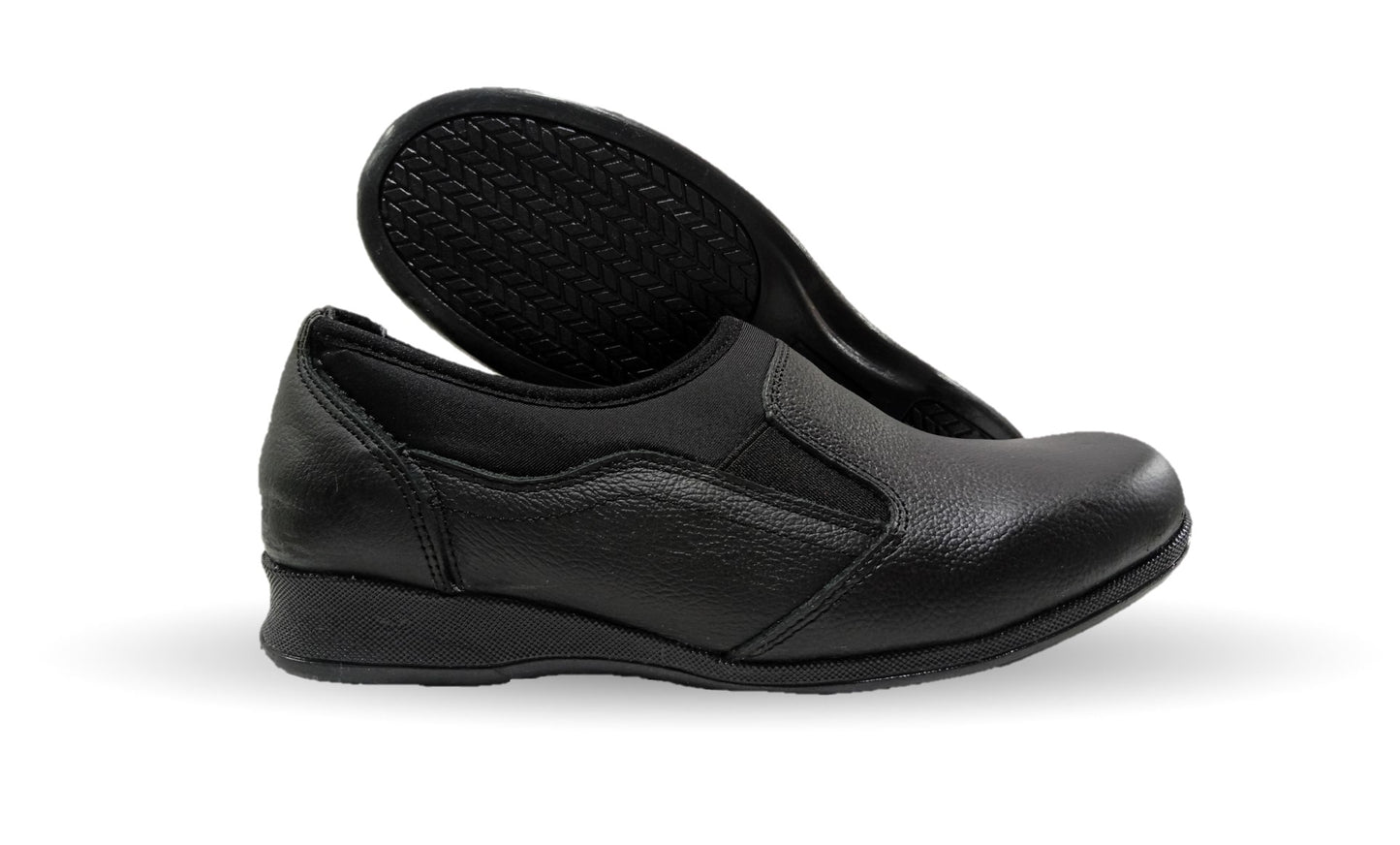 Zapato de Confort y Casual de piel Hannia 424 Negro para mujer
