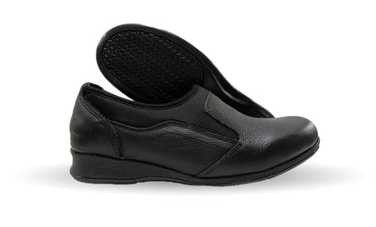 Zapato de Confort y Casual de piel Hannia 424 Negro para mujer
