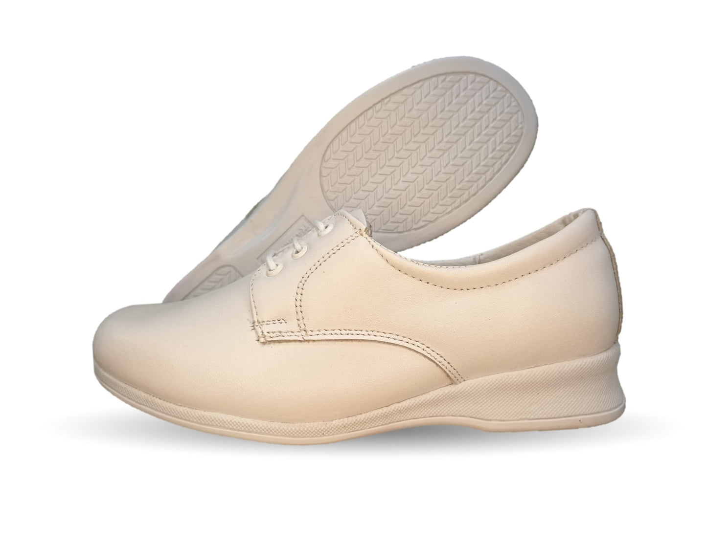 Zapato de Confort y Casual de piel Hannia 644 Blanco para mujer