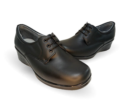 Zapato de Confort y Casual de piel Hannia 644 Negro para mujer