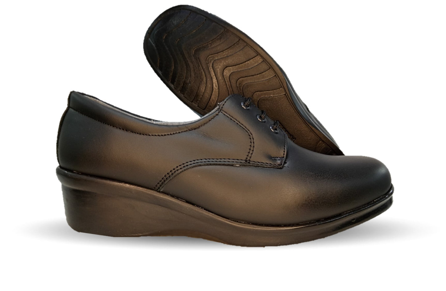 Zapato de Confort y Casual de piel Hannia 644 Negro para mujer