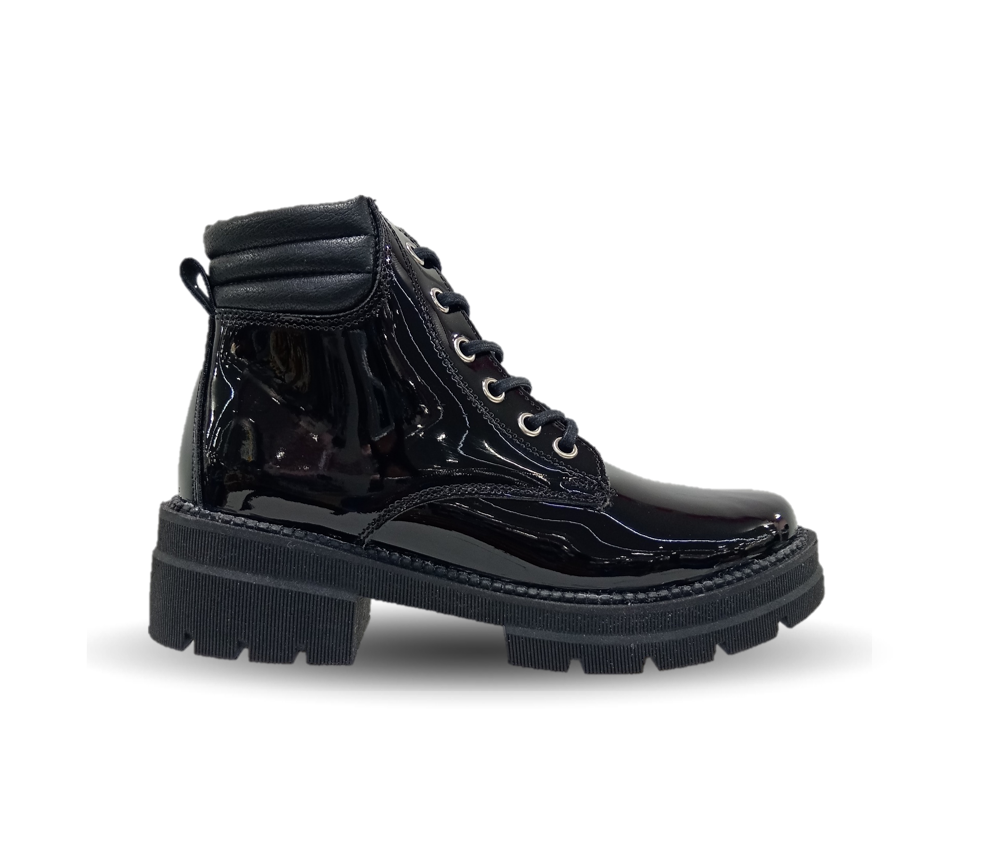 Bota Casual Hannia 700 Charol Negro para mujer