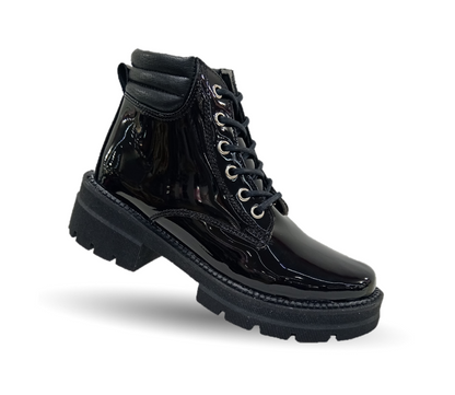 Bota Casual Hannia 700 Charol Negro para mujer
