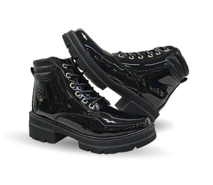 Bota Casual Hannia 700 Charol Negro para mujer