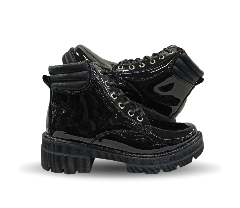 Bota Casual Hannia 700 Charol Negro para mujer