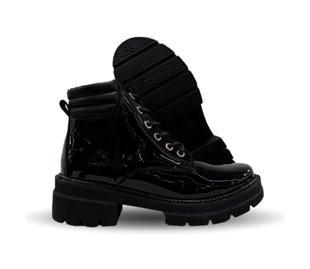 Bota Casual Hannia 700 Charol Negro para mujer