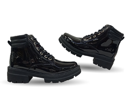 Bota Casual Hannia 700 Charol Negro para mujer