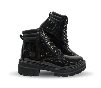 Bota Casual Hannia 700 Charol Negro para mujer