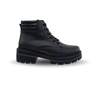 Bota Casual de piel Hannia 700 Negro para mujer