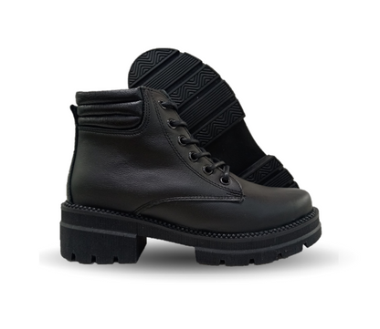 Bota Casual de piel Hannia 700 Negro para mujer