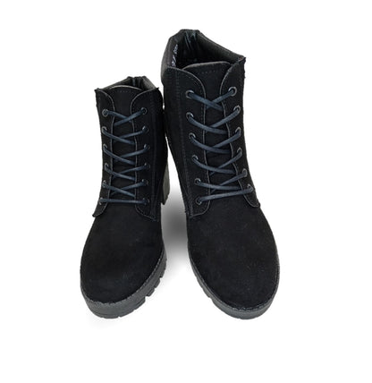 Botín Casual con tacón mediano Hannia 8 Negro para mujer