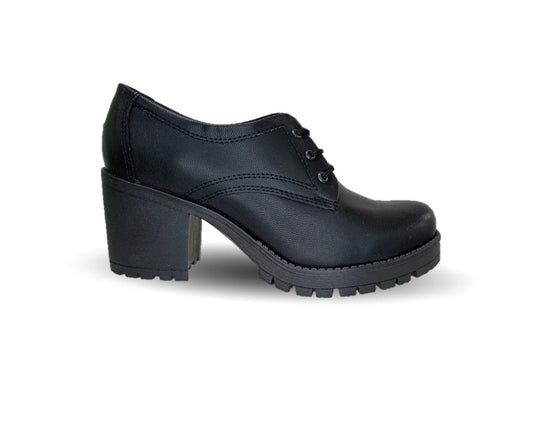 Zapato Casual con tacón mediano Hannia 9 Negro para mujer