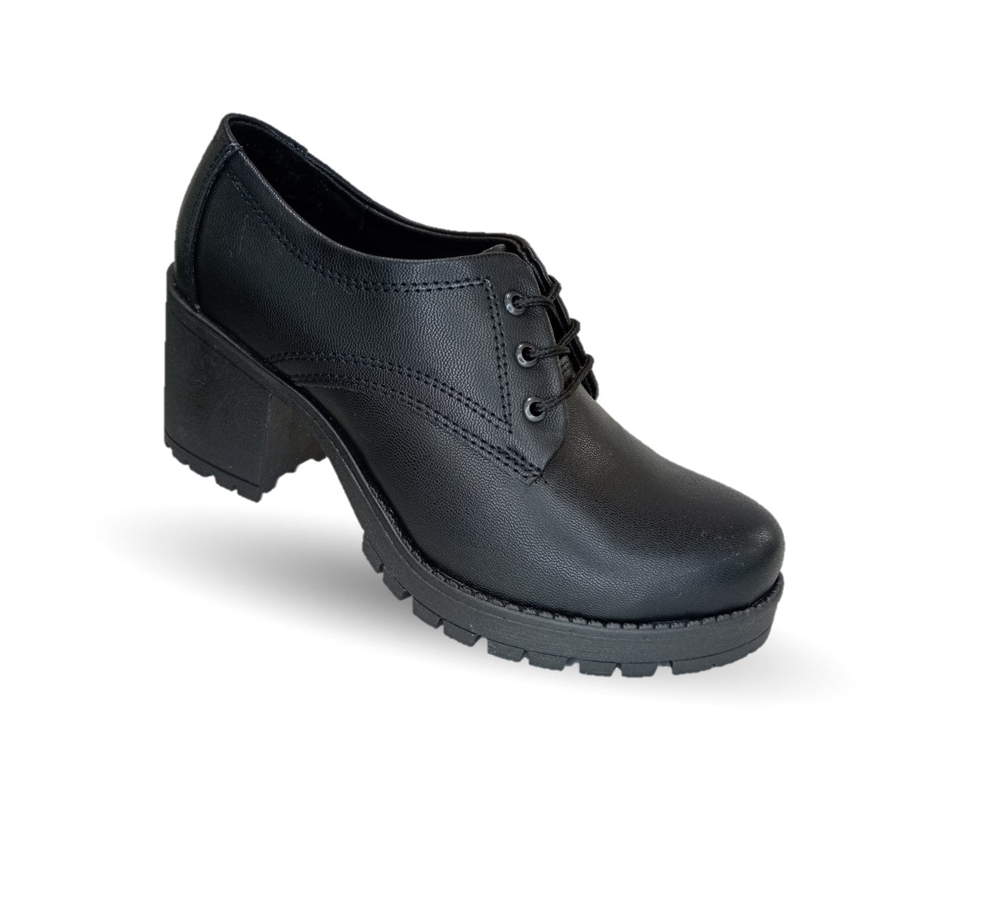 Zapato Casual con tacón mediano Hannia 9 Negro para mujer