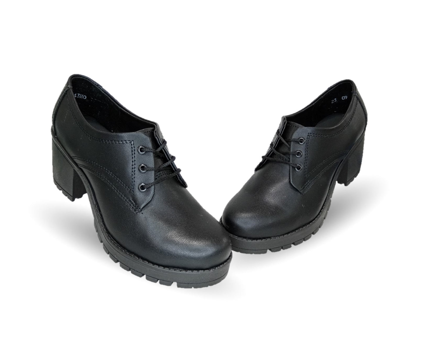 Zapato Casual con tacón mediano Hannia 9 Negro para mujer