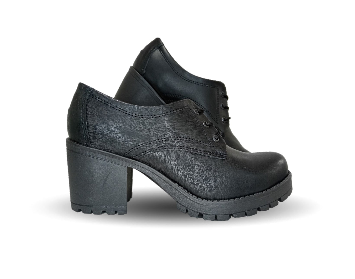 Zapato Casual con tacón mediano Hannia 9 Negro para mujer