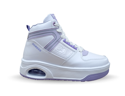 Tenis Urbano tipo bota con burbuja de aire H Gros 334 Blanco/Lavanda para mujer