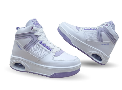 Tenis Urbano tipo bota con burbuja de aire H Gros 334 Blanco/Lavanda para mujer