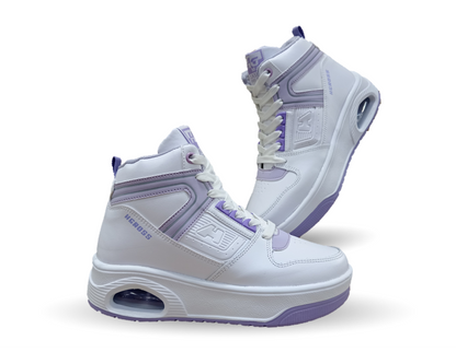 Tenis Urbano tipo bota con burbuja de aire H Gros 334 Blanco/Lavanda para mujer
