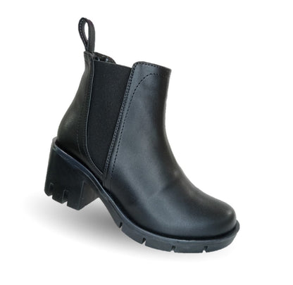 Bota Casual con cierre interno tacón mediano Itzel 30 Negro para mujer