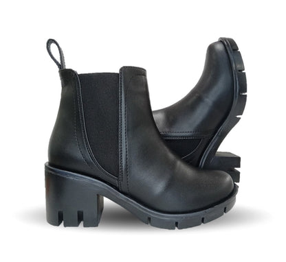 Bota Casual con cierre interno tacón mediano Itzel 30 Negro para mujer