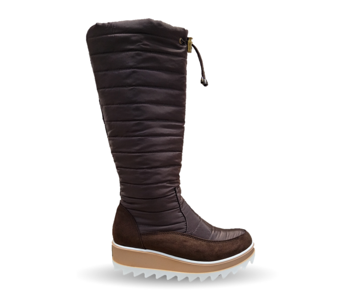 Bota Casual con cierre interno Itzel 310 Microfibra Café para mujer